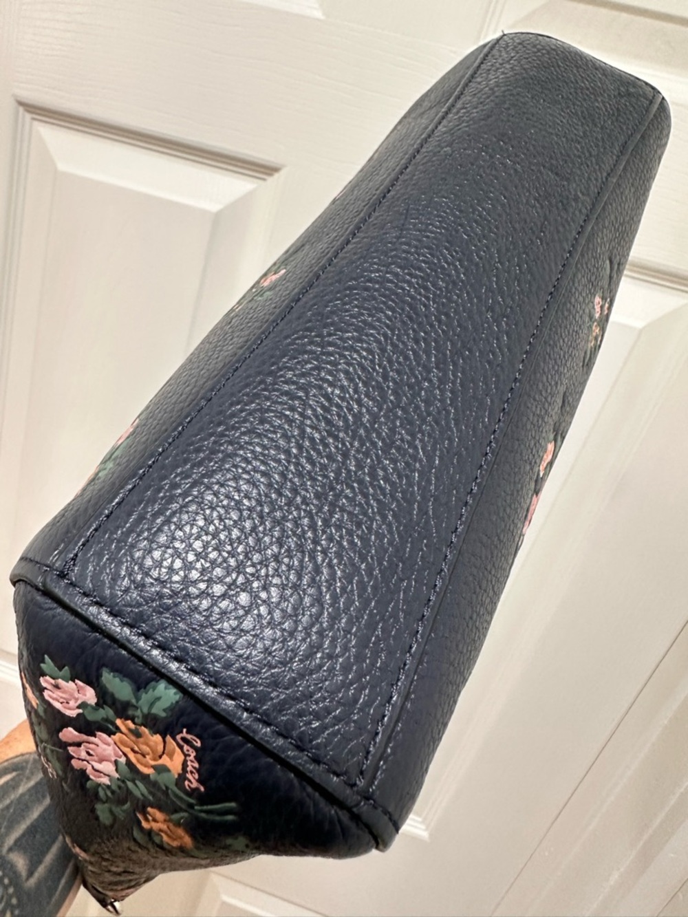 Coach Prairie Satchel Crossbody Rose Bouquet Midnight Floral Leather - Picture 9 of 14